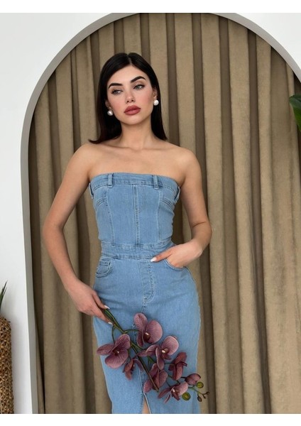 Mottisfashion Sonic Straplez Elbise modelleri