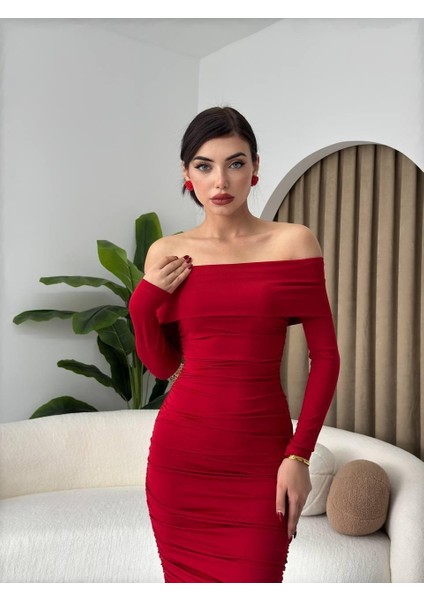 Mottisfashion Dakota Drapeli Elbise