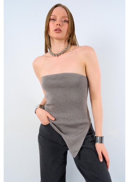 Mottisfashion Yanı Uzun Atlet - Orta Gri fiyatları