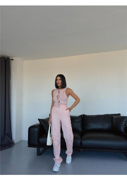 Mottisfashion Kargo Pantolon - Somon