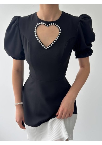 Mottisfashion Safe Kalp Detaylı Elbise