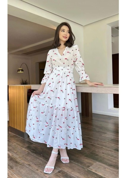 Mottisfashion Kırmızı Gipeli Vual Elbise fırsatları