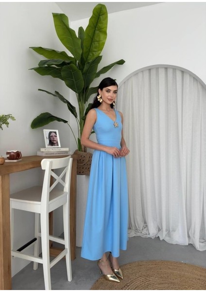 Mottisfashion Late Yıldız Detaylı Elbise