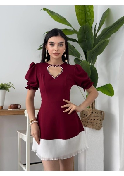 Mottisfashion Safe Kalp Detaylı Elbise