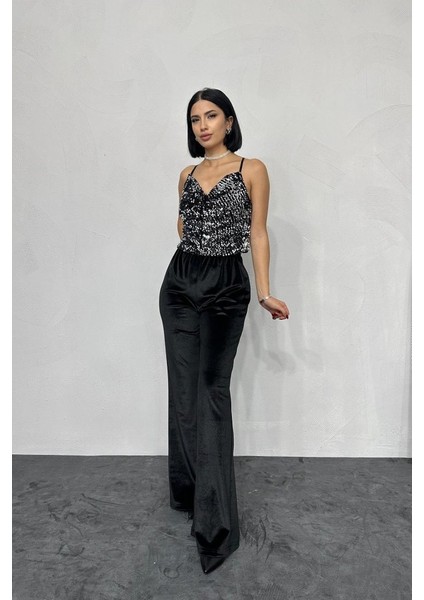 Mottisfashion Gümüş Askılı Degaje Bluz fiyatları