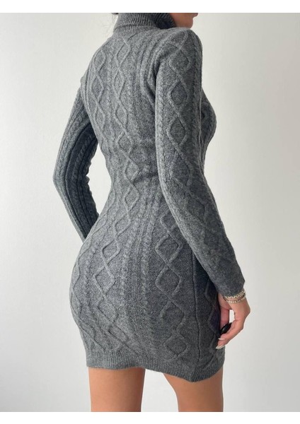Mottisfashion Livorna Boğazlı Mini Elbise