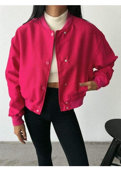 Mottisfashion Bomber Mont Cyrus Kumaş - Fuşya fiyatları