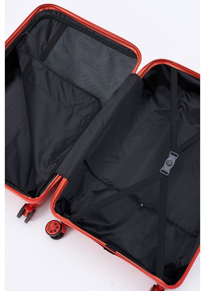 Polipropilen 3'lü Kırılmaz Valiz Seti Turuncu