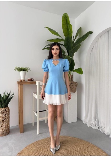 Mottisfashion Safe Kalp Detaylı Elbise