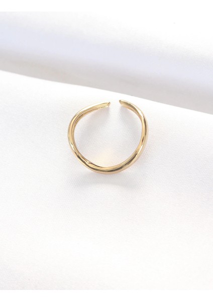 Yassı Gold Renk Ayarlanabilir Yüzük fiyatları