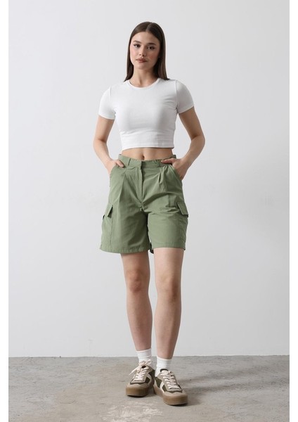 Mottisfashion Cargo Cepli Şort - Haki