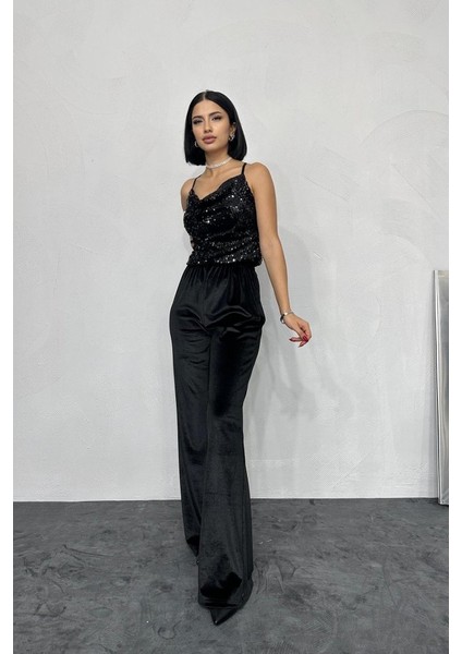 Mottisfashion Siyah Askılı Degaje Bluz fiyatları