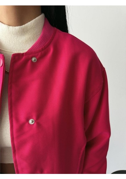 Mottisfashion Bomber Mont Cyrus Kumaş - Fuşya fırsatları