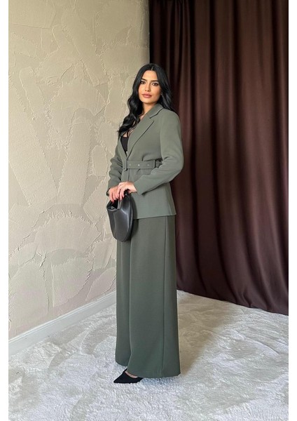 Mottisfashion Haki Cep Kapaklı ve Kemerli Ceket fırsatları