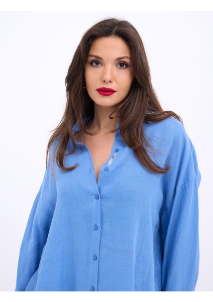 Mottisfashion 6758 Gömlek-Mavi fırsatları
