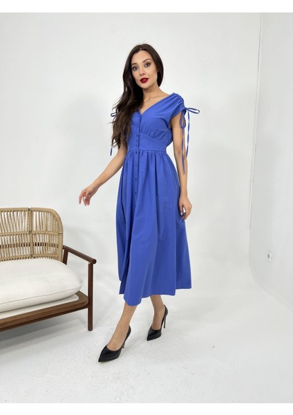 Mottisfashion 5486 Elbise-Mor