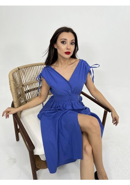 Mottisfashion 5486 Elbise-Mor