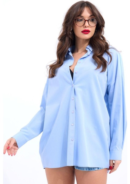 Mottisfashion 5213 Gömlek-Mavi fırsatları