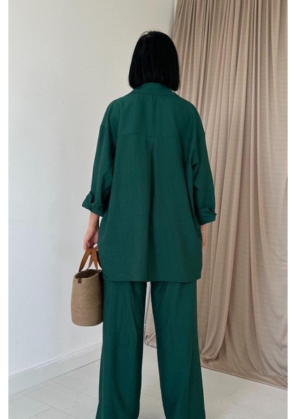 Mottisfashion Zümrüt Alice Gömlek ve Bol Kesim Pantolon Takım fırsatları