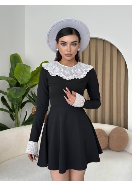 Mottisfashion Nord Dantel Yaka Kol Elbise indirimleri