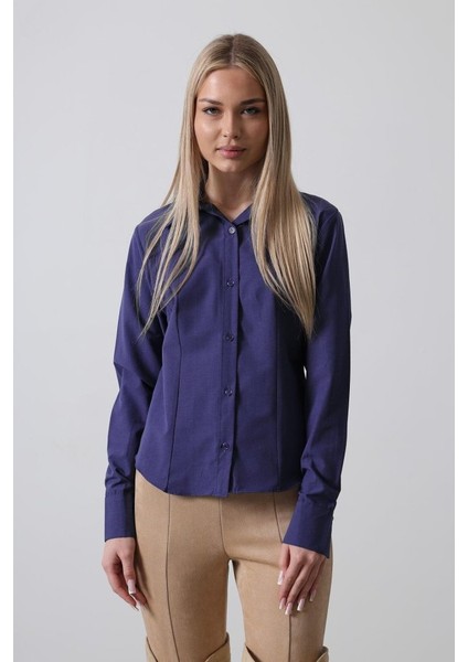 Mottisfashion Basic Gömlek - Mor