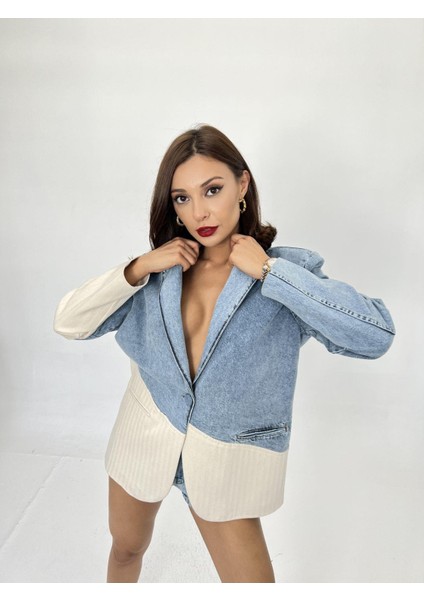 Mottisfashion 6920 Kot Ceket-Mavi fırsatları