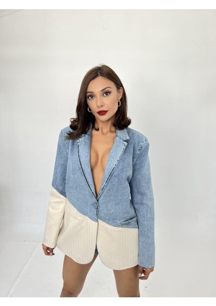 Mottisfashion 6920 Kot Ceket-Mavi