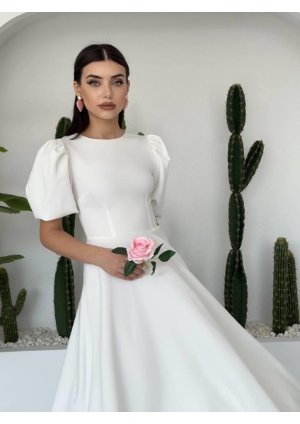 Mottisfashion Catania Balon Kol Elbise