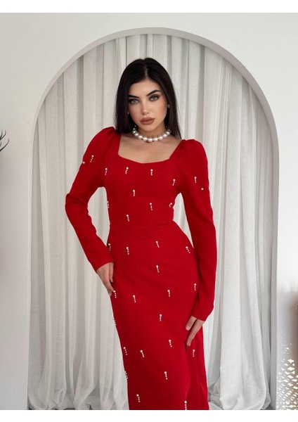 Mottisfashion Akit Inci Detaylı Elbise modelleri