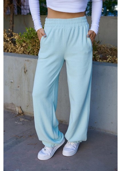 Mottisfashion Düz Lastikli Eşofman - Mint Yeşili fiyatları