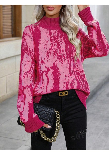 Mottisfashion Kadın Uzun Kollu Balıkçı Yaka Çok Renkli Triko Bluz indirimleri