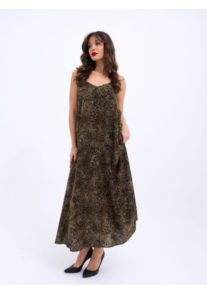 Mottisfashion 6250 Elbise-Siyah Haki fiyatları