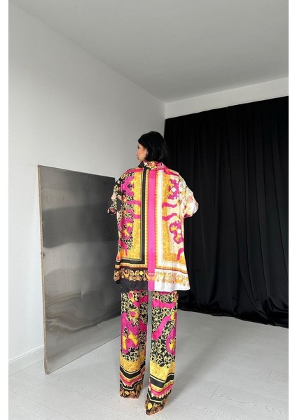 Mottisfashion Desenli Gömlek ve Desenli Pantolon Takım fırsatları