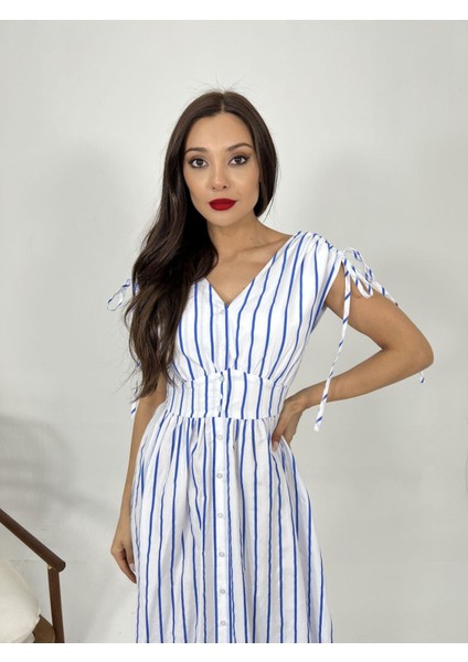 Mottisfashion 5486 Elbise-Baltimore Çizgili