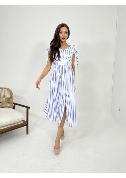 Mottisfashion 5486 Elbise-Baltimore Çizgili