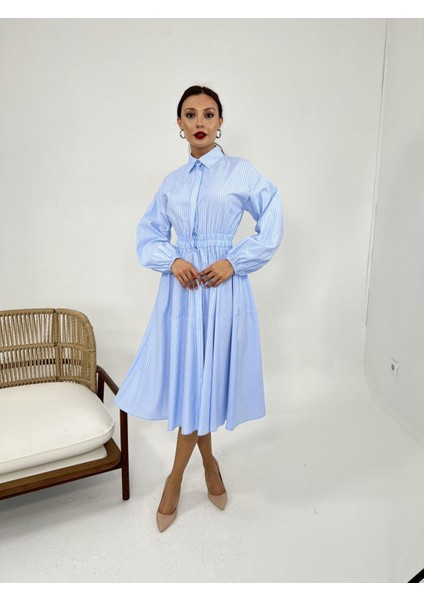 Mottisfashion 6813 Elbise-San Diego Çizgili modelleri