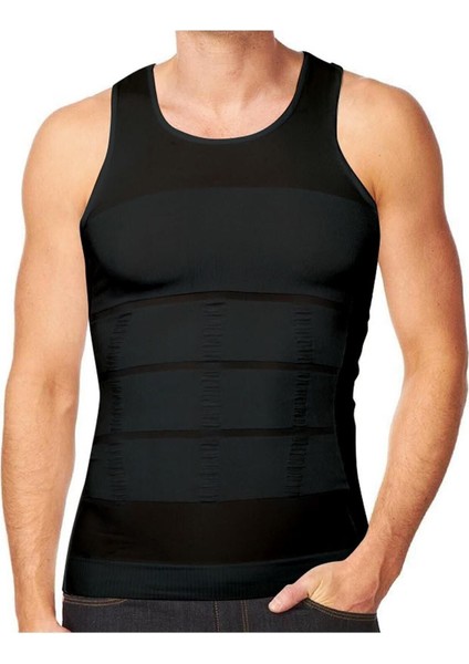 Erkek Siyah Slim N Lift Korse Atlet Tipi Toparlayıcı Göbek Incelten