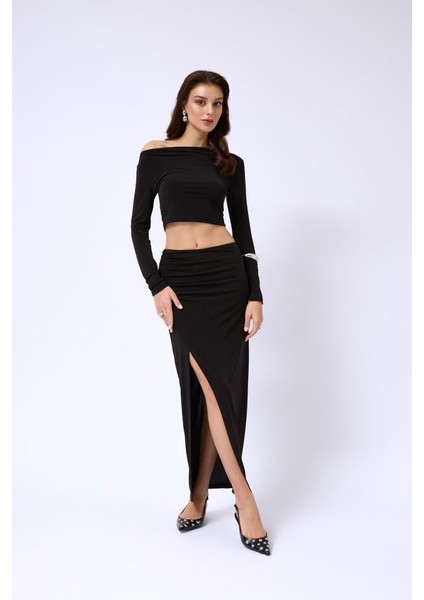 Mottisfashion Kayık Yaka Uzun Kol Bluz fiyatları