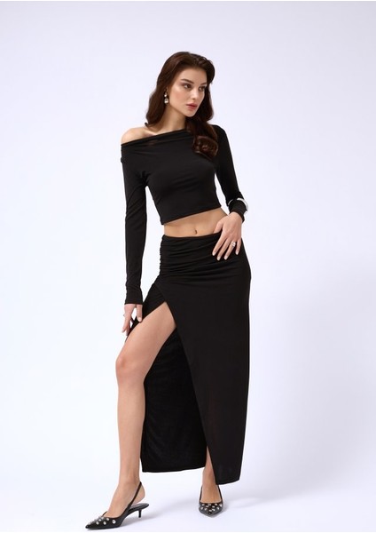 Mottisfashion Kayık Yaka Uzun Kol Bluz modelleri