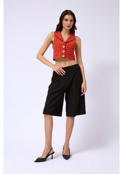 Mottisfashion Kazayağı Crop Yelek indirimleri