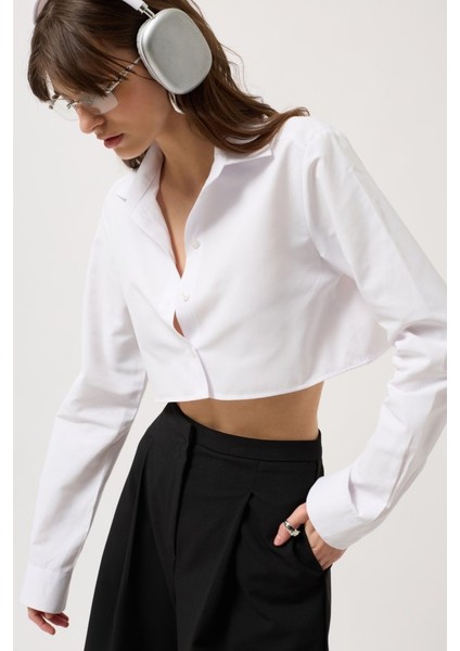 Mottisfashion Basic Crop Gömlek modelleri