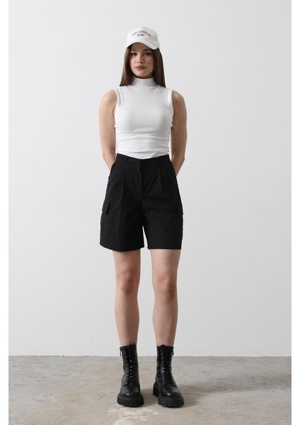 Mottisfashion Cargo Cepli Şort - Siyah fiyatları