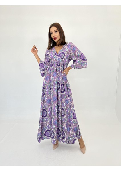 Mottisfashion 7035 Elbise-Mor