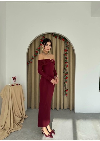 Mottisfashion Maca Straplez Elbise