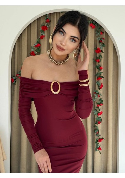 Mottisfashion Maca Straplez Elbise