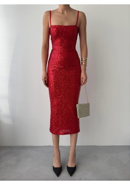 Mottisfashion Woxo Ip Askılı Elbise