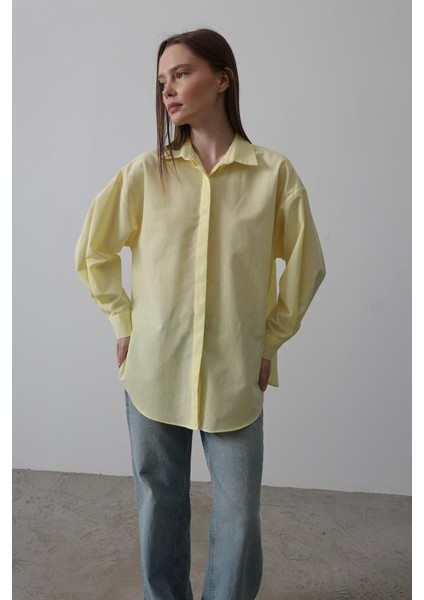 Mottisfashion Uzun Kol Gömlek - Sarı fiyatları