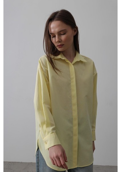 Mottisfashion Uzun Kol Gömlek - Sarı modelleri