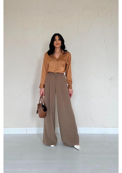 Mottisfashion Vizon Saten Gömlek