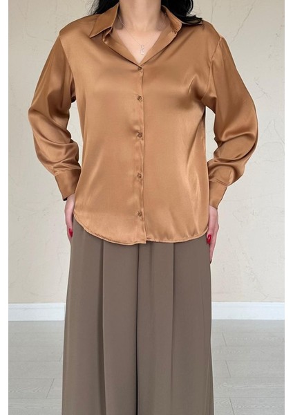 Mottisfashion Vizon Saten Gömlek